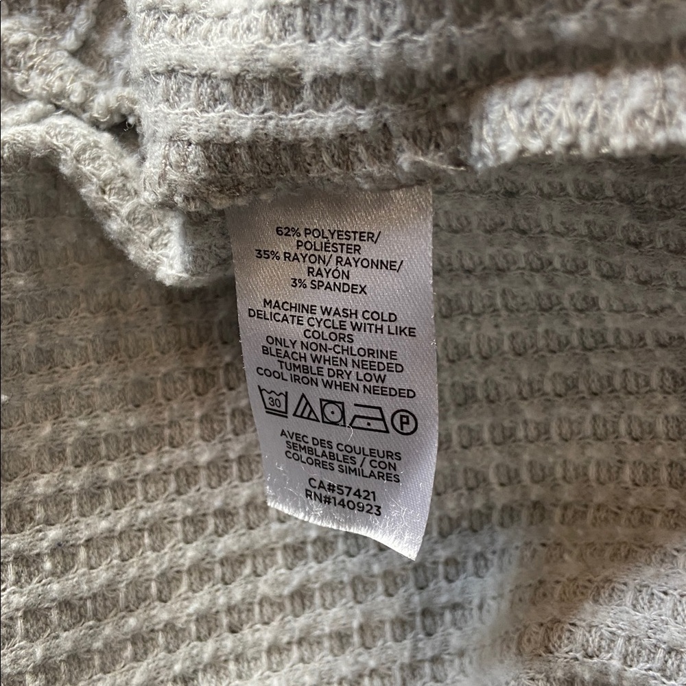 LOFT Ribbed Gray Turtleneck Top - Picture 5 of 7